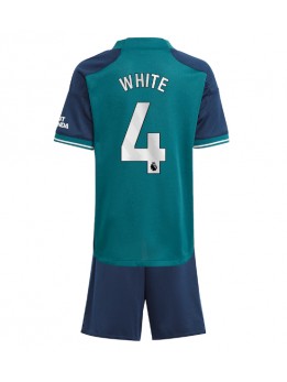 Arsenal Ben White #4 Ausweichtrikot für Kinder 2023-24 Kurzarm (+ Kurze Hosen)